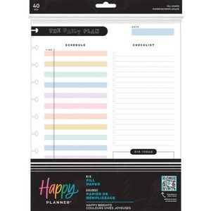 NWT Happy Planner 40 Sheet Happy Brights BIG Filler Paper